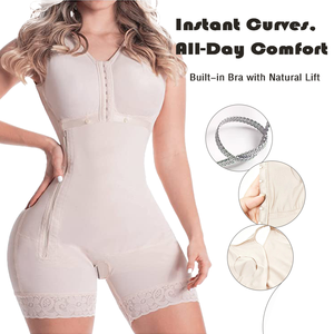 <span class=keywords><strong>Fajas</strong></span> <span class=keywords><strong>Colombianas</strong></span> Reductoras Stage 2 Post-Opératoires pour Femmes, Bodys Sculptants Post-partum avec Fermeture Éclair Latérale - Product Image 2