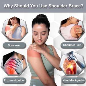 Pengekang lengan imobilisasi bahu kanan kiri, penguat elastis untuk kerah klavikula, penstabil bahu subluxasi tulang - Product Image 6