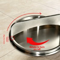 Prise de sol encastrée spirale FUPAI, diamètre 100 mm, pour circuits de courant fort et faible, en acier inoxydable FPL-100, Chine