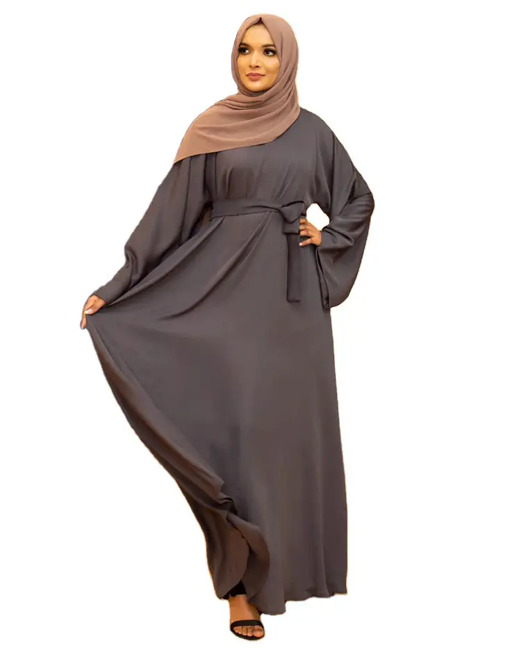 Yibaole-ملابس إسلامية عالية الجودة من المصنع, فستان إسلامي من قماش nida ، فستان إسلامي للنساء