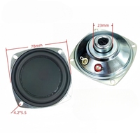 Altavoces Multimedia Impermeables IP68, Totalmente Sellados, 4 Ohmios, 10W, Cuadrados, 78MM, Ultrafinos, 26.9MM, 480~10kHz, Alto Decibelio 91dB, Altavoces PA