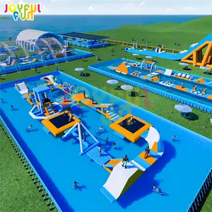 ALEGRE DIVERTIDO engraçado inflável parque aquático inflável parque aquático slide piscina de água no solo