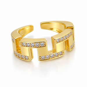 Anello aperto classico dal design semplice, regolabile, da indossare ogni giorno per le donne - Product Image 1