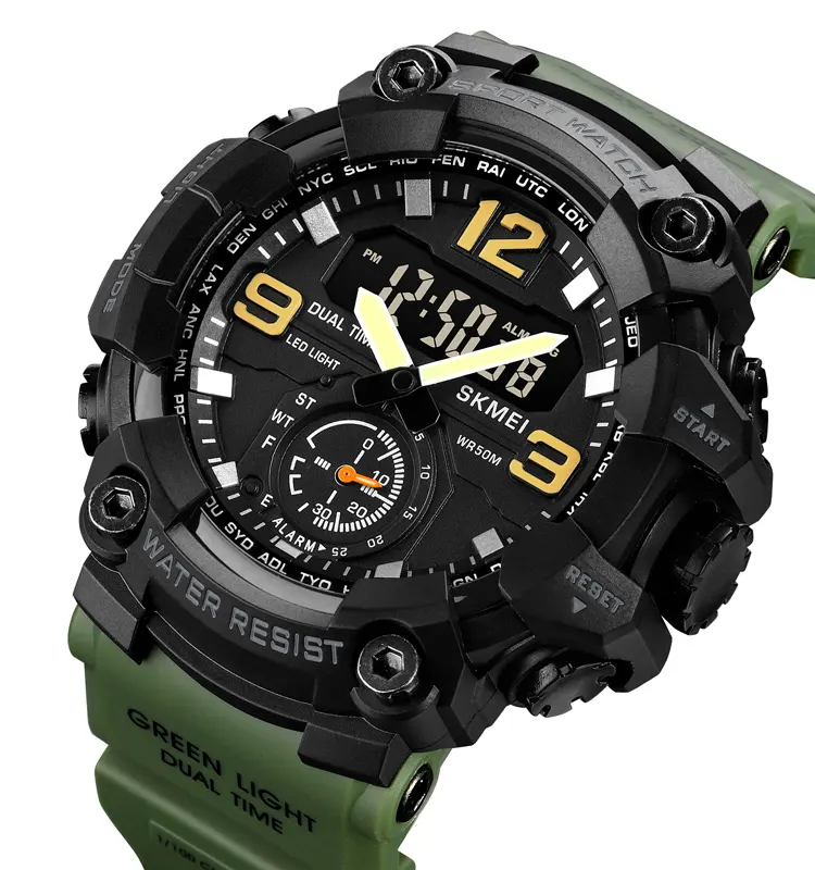 China Watch Factory Skmei 1965 Men Digital Wrist Watch Multifunctional Digital Sport Watch 5atm Waterproof Relojes