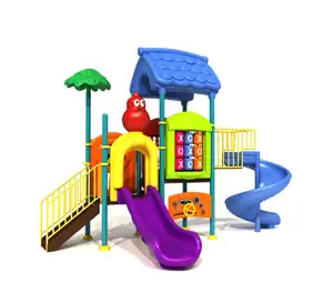 Factory Supply Customized Large Plastic Slide Outdoor Playground play set Commercial playground equipment