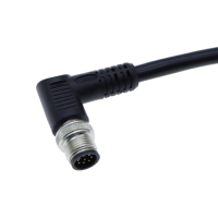 Connecteur étanche blindé moulé noir M12 personnalisable pour la transmission industrielle