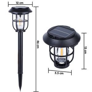 Lampe solaire de jardin Huichu, filament de tungstène, éclairage extérieur pour allées, résistant à la pluie, éclairage nocturne automatique - Product Image 5