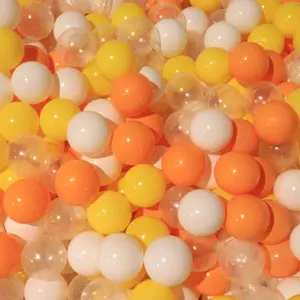 100 adet renkli yumuşak plastik 80mm okyanus eğlenceli top topları ile çocuk için slayt ve kale kabarık