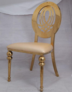 New Event Design Wedding Hotel Golden Stainless Steel Dining <b>Chair</b> - Product Image 4
