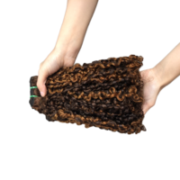 12a Vente en gros, très demandé, Cheveux indiens vierges pour tissage, Double trame, Paquet de 100g, Double épaisseur, Extensions bouclées 100%