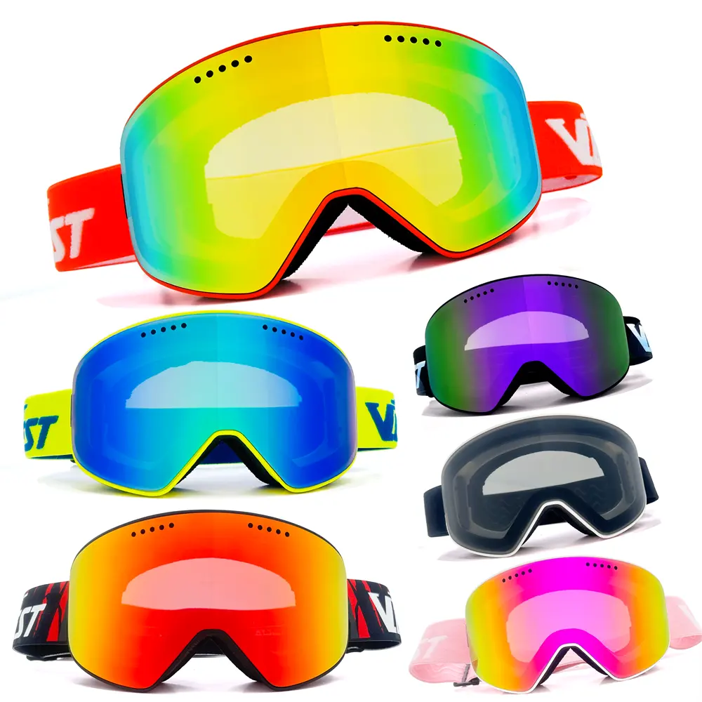 Quantité minimale de commande bas pour Logo de marque personnalisé lunettes de neige lunettes de Ski Anti-buée Protection UV400 OTG vente en gros fabrication de lunettes de Ski Snowboard