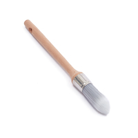 Brosse ronde longue à manche en bois personnalisé