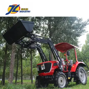 Chinese JIULIN 55HP 60HP mini tractors 4x4 agricultural farm 40-wd tractor compact holder tractor with front loader for sale
