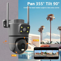 Seguimiento automático WiFi Cámara IP Pan Tilt Cámara de seguridad 4K Cámara de vigilancia domo con lente dual AI seguimiento humano Tuya Smart App