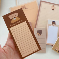 Cuaderno de dibujos animados lindo coreano B5 cuaderno de estudiante nota adhesiva papel de nota personalizado estudio Bloc de notas