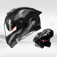 Casque de moto ABS à visière relevable pour hommes, femmes et adultes, casque de sécurité pour moto, visière double, casque de motocross, casco de motocicleta