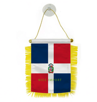 Drapeau national de la République dominicaine, mini-drapeau en polyester 15*10 cm, décoration nationale pour les événements sportifs, festival patriotique