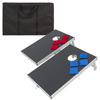 Jeu de Cornhole portable en aluminium pliable pour fabricants, avec plateau de 90x60cm, idéal pour les fêtes
