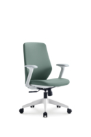 Chaise de bureau exécutive moderne ergonomique réglable pivotante à dossier moyen en PU pour le personnel de bureau et à domicile