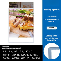 A1 A2 A3 A4 Boîte à lumière LED ultra-mince en verre trempé Cadre d'affiche de cinéma recto verso pour la maison ou la publicité d'entreprise Illuminé