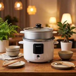 Cuisinière à riz multifonction 3/4/5/6 L, double couche, chauffage rapide, grande capacité, cuiseur vapeur pour la maison - Product Image 1