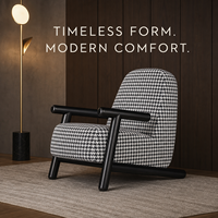 Fauteuil d'appoint en tissu, fabrication directe usine OEM ODM, structure en bois de frêne massif, confort rafraîchissant et doux, pour chambre, appartement, hôtel