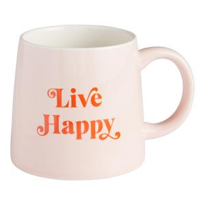 Colección de tazas de cerámica Happy Home, Taza de cerámica con palabras personalizadas/logo grabado - Product Image 3