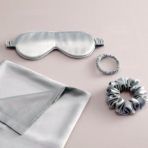Luxe Femmes Sommeil Accessoires Cadeau Beauté Simulé Soie <span class=keywords><strong>Satin</strong></span> Masque De Sommeil Pour Les Yeux Ensemble avec Masque Pour Les Yeux <span class=keywords><strong>Taie</strong></span> <span class=keywords><strong>D</strong></span>'<span class=keywords><strong>oreiller</strong></span> Chouchou - Product Image 1