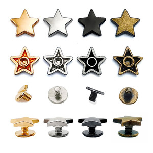 12Mm Hình Dạng Ngôi Sao Kẽm Hợp Kim Kim Loại Vít Thép Phẳng Đinh Tán Cho DIY Punk Lấy Cảm Hứng Từ Giày Hành Lý Mũ Quần Áo Phụ Kiện Trang Trí - Product Image 3