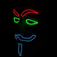 Masque LED V pour Vendetta, Masque Anonymous Guy Fawkes, Masque d'Halloween, Masque de Hacker