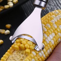 Nouveau Coupe-Grains de Maïs en Acier Inoxydable, Ustensile de Cuisine Multifonctionnel avec Poignées de Sécurité et Protection des Mains