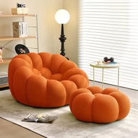 Fauteuil Bulle Canapé Modulaire Moderne avec Revêtement en Tissu Éponge Compressé pour Appartement, Hôtel, Villa, Sous-sol