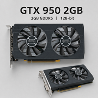 Nouvelle carte graphique de jeu XHVGA GTX 950 2 Go GDDR5 128 bits à double ventilateur, PCI Express 3.0 X16 DirectX 12 pour PC de bureau, 1114 MHz Core