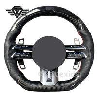 Pour Mercedes Benz AMG CLA GLC GLB GLS GLE C63 W205 W213 sport en Fiber de carbone avec volant LED accessoire intérieur de voiture