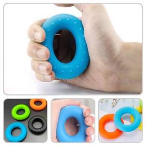 Anello Antiscivolo <span class=keywords><strong>in</strong></span> Silicone per Allenamento delle Dita - Multicolore per Casa e Ufficio - Product Image 3