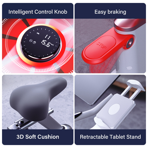 Snode S8 Smart Spin Bike Control magnético motorizado 32 niveles Unidad silenciosa Pantalla LCD 6KG Volante/<span class=keywords><strong>Kinomap</strong></span>/FITLOG - Product Image 5