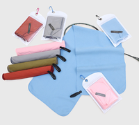 Vente en gros Fabricants Serviette de sport magnétique Serviettes de fitness en microfibre avec capuche Poche zippée