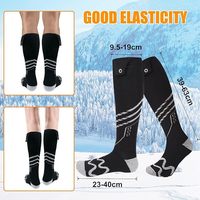 Chaussettes de randonnée chauffantes électriques rechargeables à batterie thermique pour l'hiver, respirantes, pour l'extérieur, pour enfants, hommes et femmes, 100%