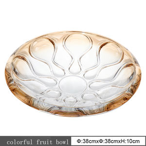 Boîte à bonbons en verre cristal de 37,8 cm, couleur gris fumé océan, décoration de maison, mariage, récipient de rangement, bol à bonbons et fruits en verre - Product Image 2