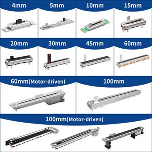 Potenciómetros deslizantes de 100 mm de recorrido, potenciómetro deslizante de goma, potenciómetro deslizante de volumen Soundwell con LED - Product Image 5