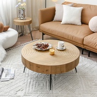Meilleures ventes Table basse centrale de salon en bois massif et en fer Meubles de salon au design moderne à un prix