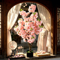 Centres de table bicolores pour mariage, faux arbre de fleurs de cerisier, fleurs artificielles, décorations d'anniversaire, arrangement floral artificiel