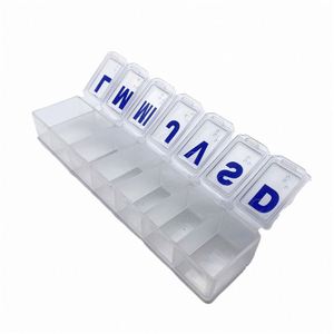 Boîte de rangement portable mini à 7 compartiments, boîte à pilules en plastique, boîte à pilules pratique - Product Image 3