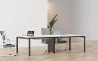 Table de conférence modulaire rectangulaire moderne pour 6 à 8 personnes, couleurs et tailles personnalisées pour les bureaux de coworking et les salles de réunion