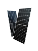 Sunpro 590W N-Type Panneaux Solaires TOPCon Double Verre Bifacial Transparent Argent Cadre 144 Cellules Niveau 1 Marque PV Modules