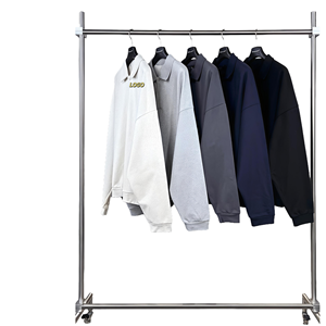 Sweat-shirts à capuche pour hommes en coton 100% taille plus, style streetwear, en molleton bouclette, surdimensionnés, personnalisables avec logo. - Product Image 1