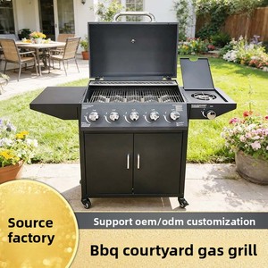 Modern Freestanding <strong>Gas</strong> BBQ Grill, Thickened Multifunctional <strong>Barbecue</strong> Stove, Outdoor Patio Roasting Oven - Product Image 1