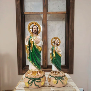 Resina cristiana personalizzata Saint Jude <span class=keywords><strong>San</strong></span> Judas Tadeo statuetta religiosa decorazione per la casa e artigianato usano Souvenir regalo religioso - Product Image 4
