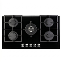 Cuisinière multifonctionnelle professionnelle en fonte, encastrable, électrique, à gaz, manuelle, à piles, à cinq brûleurs, avec surface en verre, ignifuge