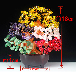 Nuova decorazione della casa dell'albero dei soldi dell'albero fortunato di cristallo dell'albero di fortuna del citrino - Product Image 2